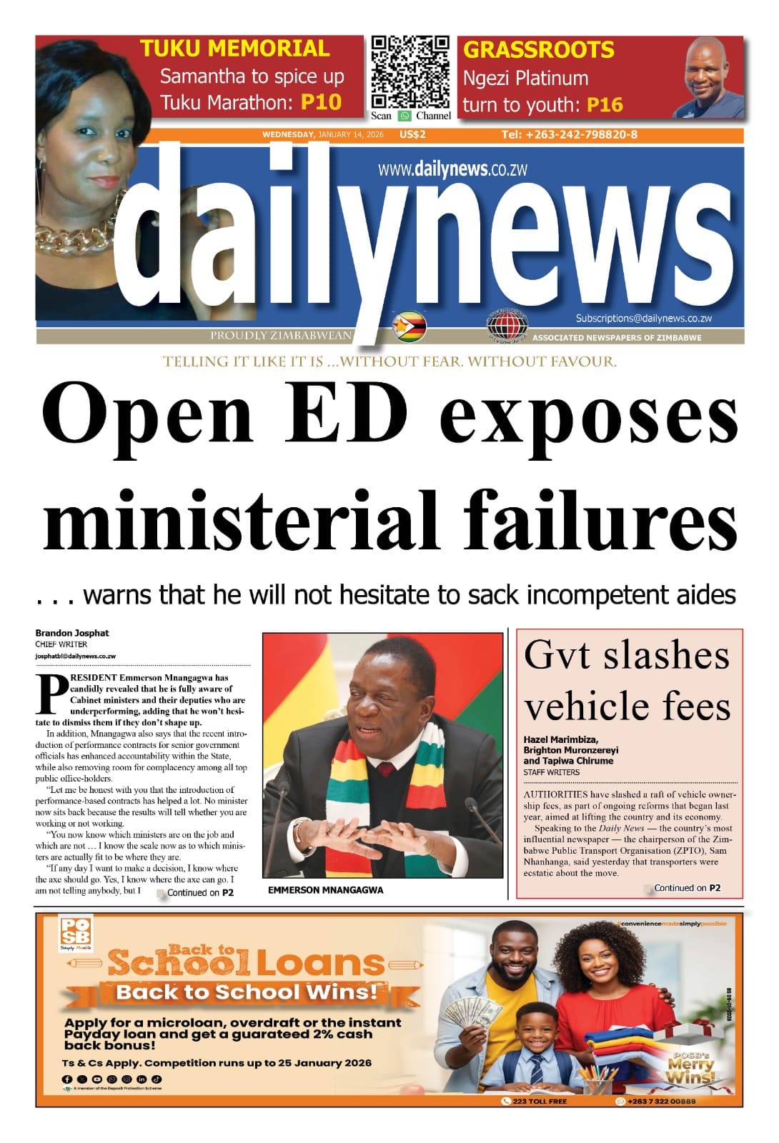 Wednesday 14 January 2026